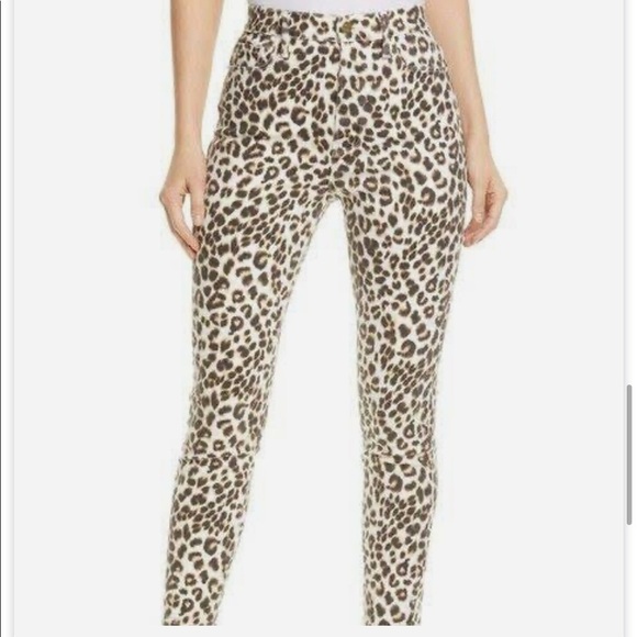 𝅺NWT Frame Ali High Rise Cigarette Leopard Print
